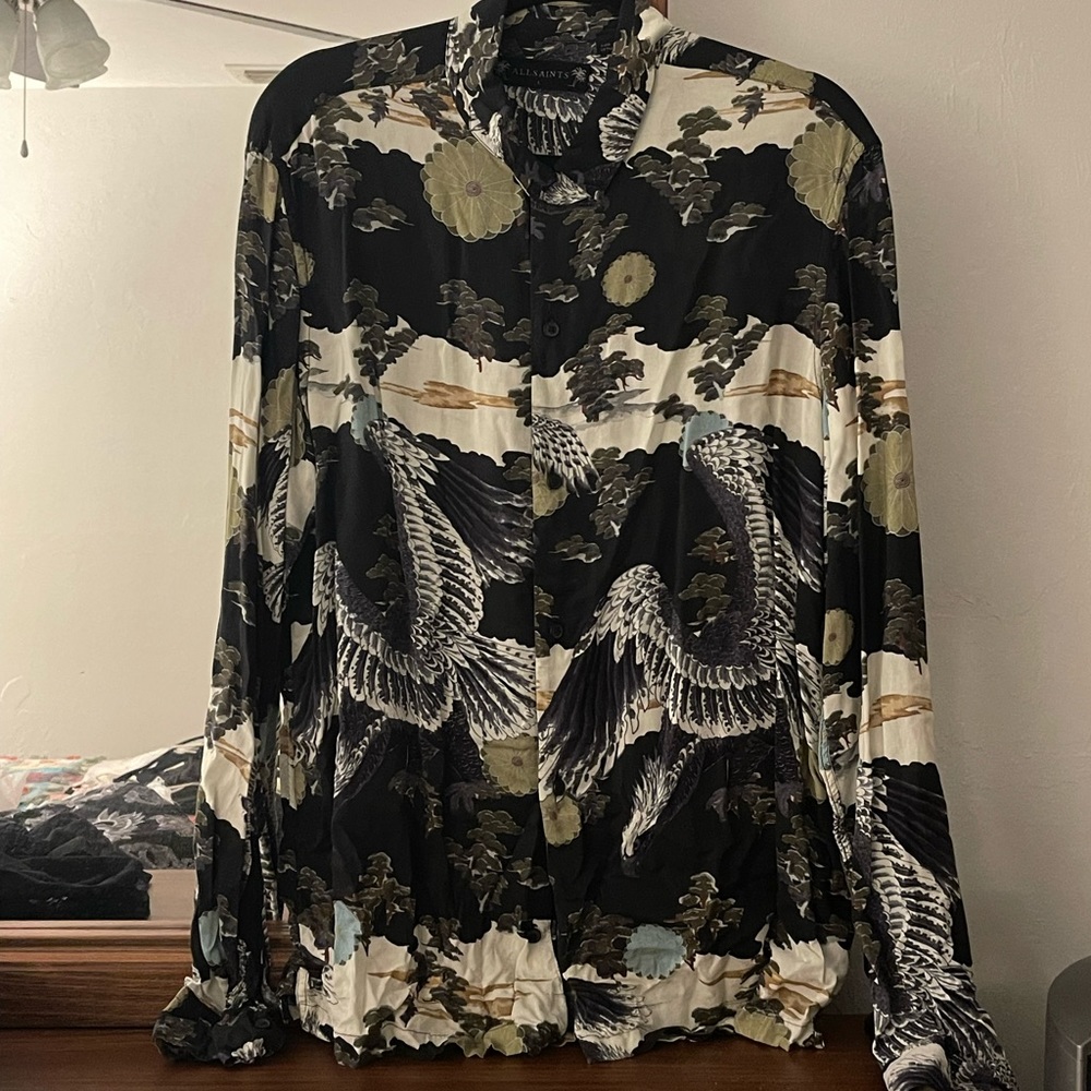 All Saints Men Button Up Shirt